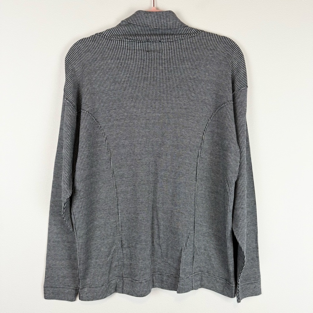 NWT Vintage Gap Houndstooth Turtleneck Long Sleeve Cotton Top Shirt‎ Size Large - Picture 9 of 9